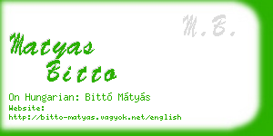 matyas bitto business card