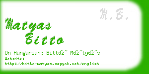 matyas bitto business card